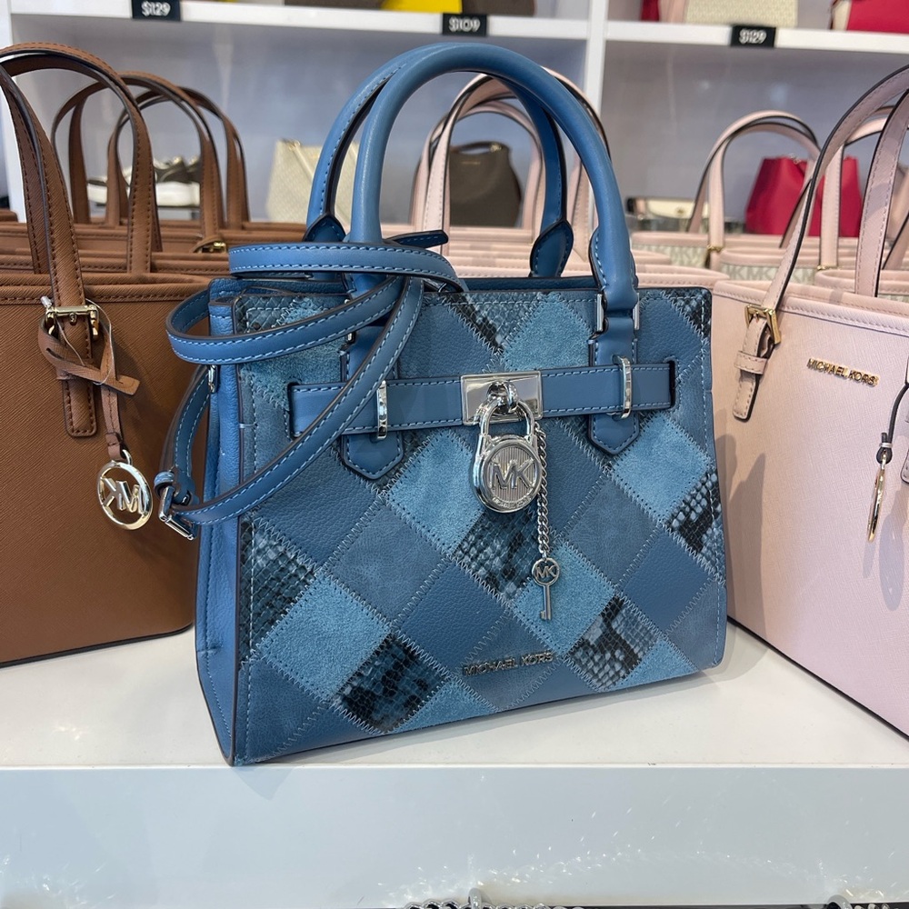 MICHAEL KORS Hamilton Small Patchwork Satchel Crossbody Bag
Cornflower
NWT - Picture 1 of 16